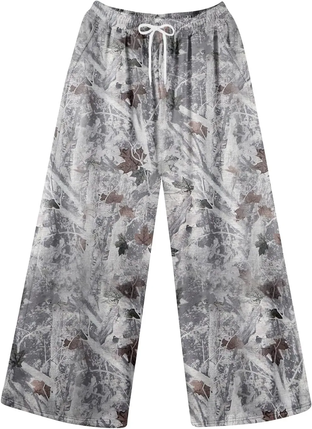 Camo Pants Women High Straight Wide Leg Waist Pant Drape Fashion Loose Trousers Business Casual Camouflage Work Pants