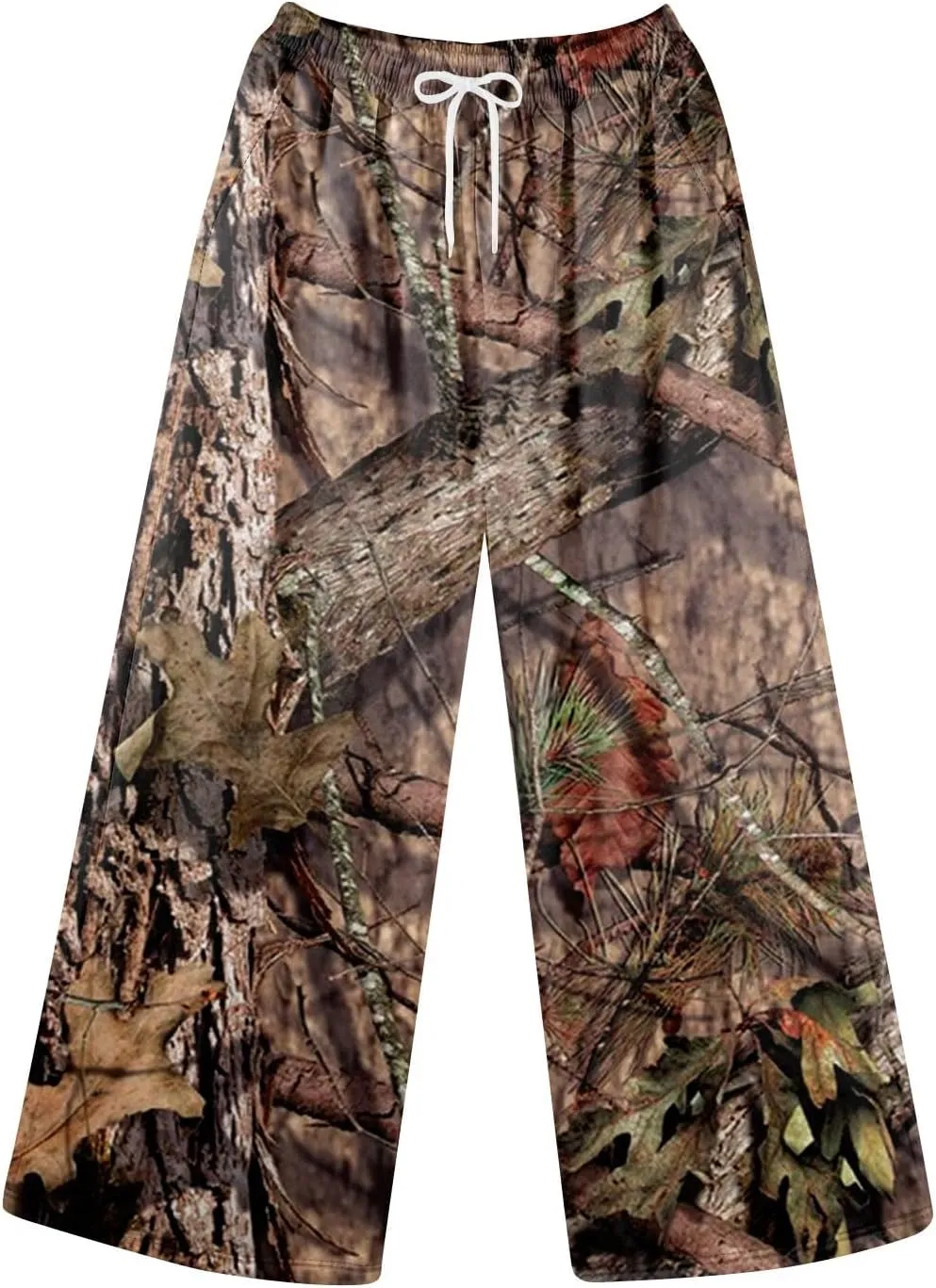 Camo Pants Women High Straight Wide Leg Waist Pant Drape Fashion Loose Trousers Business Casual Camouflage Work Pants