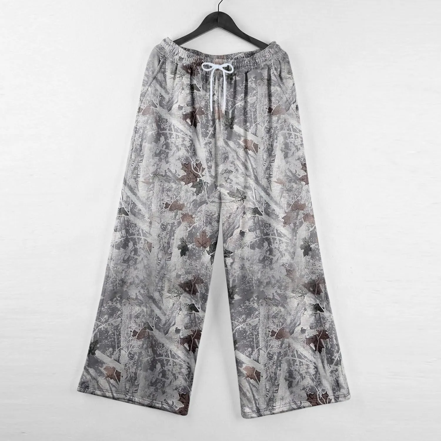 Camo Pants Women High Straight Wide Leg Waist Pant Drape Fashion Loose Trousers Business Casual Camouflage Work Pants