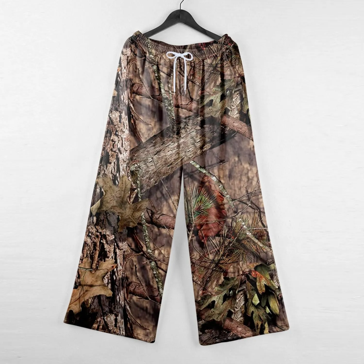 Camo Pants Women High Straight Wide Leg Waist Pant Drape Fashion Loose Trousers Business Casual Camouflage Work Pants