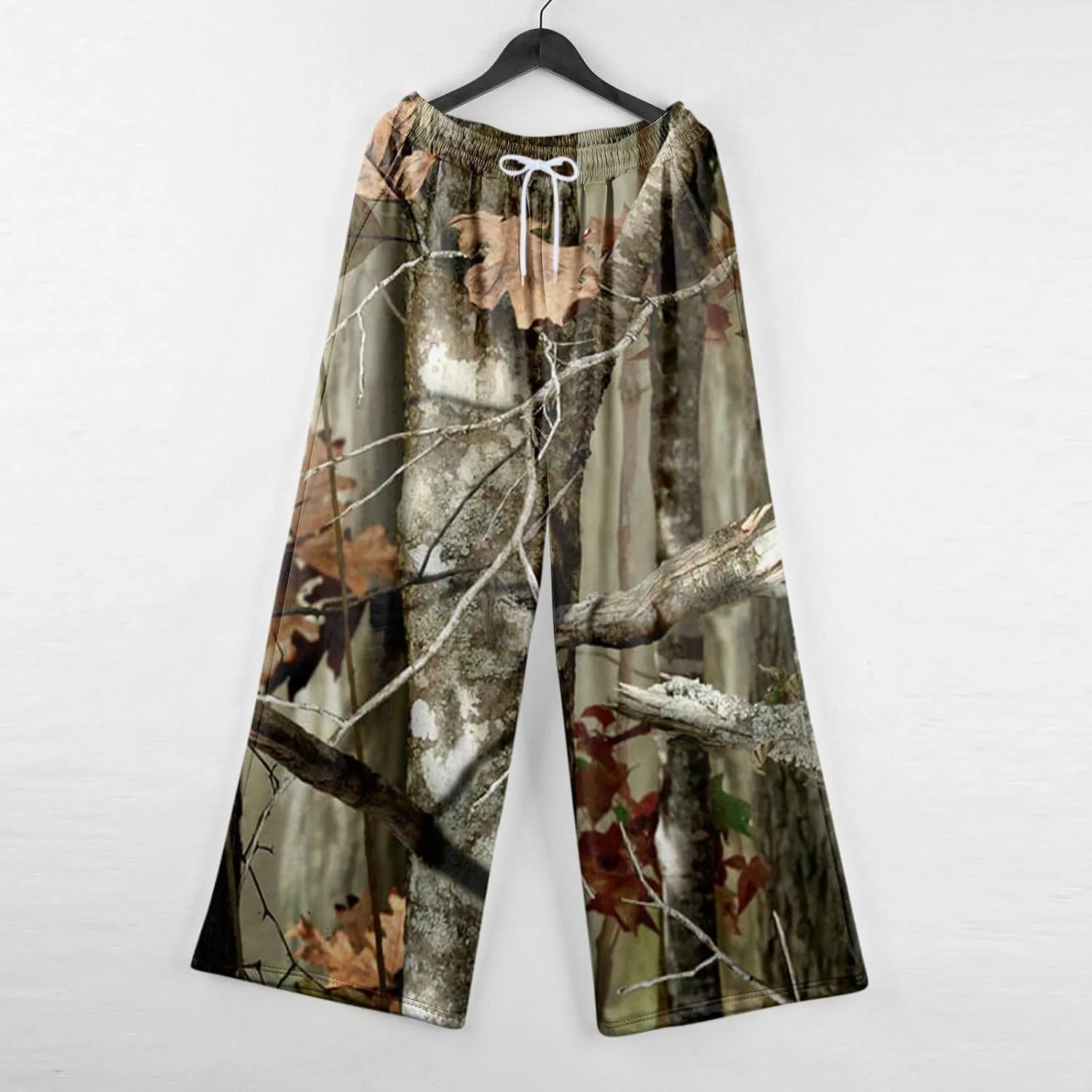 Camo Pants Women High Straight Wide Leg Waist Pant Drape Fashion Loose Trousers Business Casual Camouflage Work Pants