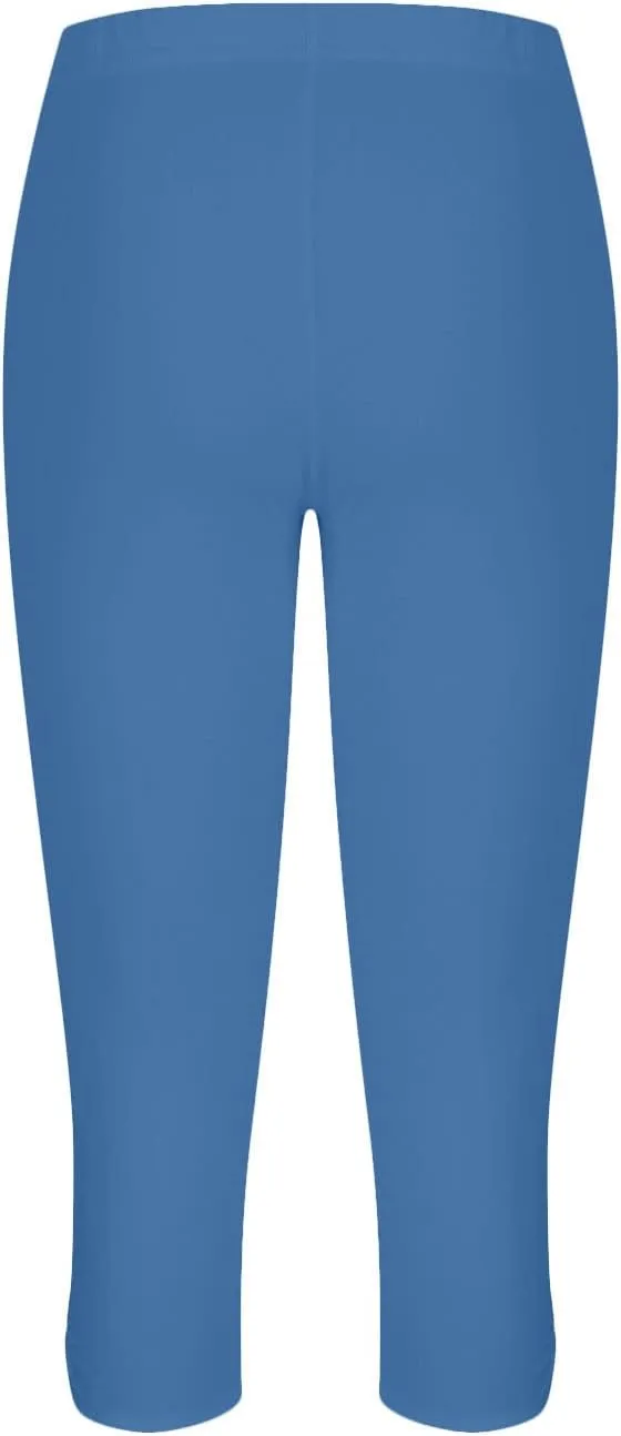 Capri Leggings for Women 2024 Summer Plus Size Capris Knee Length Casual Workout Yoga Capri Pants Beach Cropped Pants