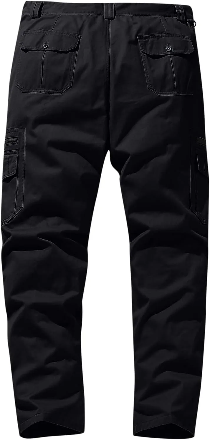 Cargo Pants for Men Slim Fit Stretch Casual Multi-Pocket Straight Sweatpants Loose Joggers Athletic Pants Outdoor
