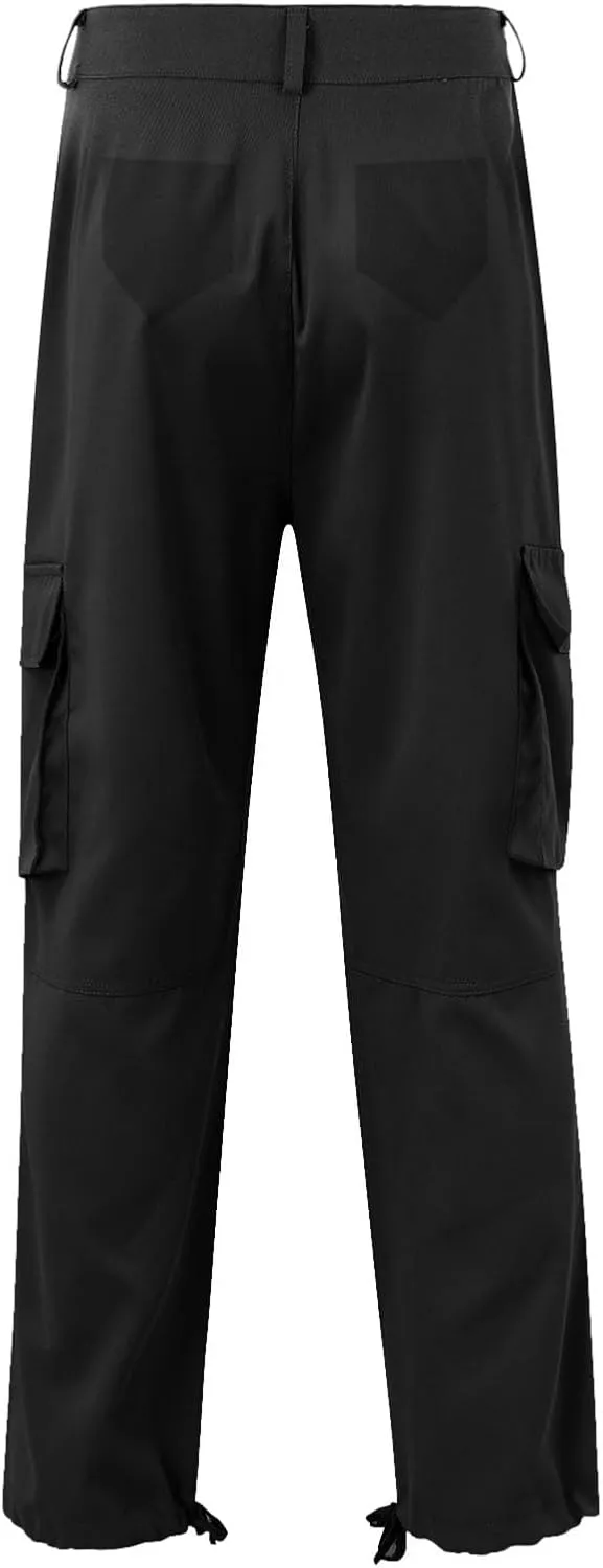 Cargo Pants for Men Tactical Jogging Pants Baggy Wide Leg Sweatpants Elastic Waist Jogger Pants with Multi Pockets