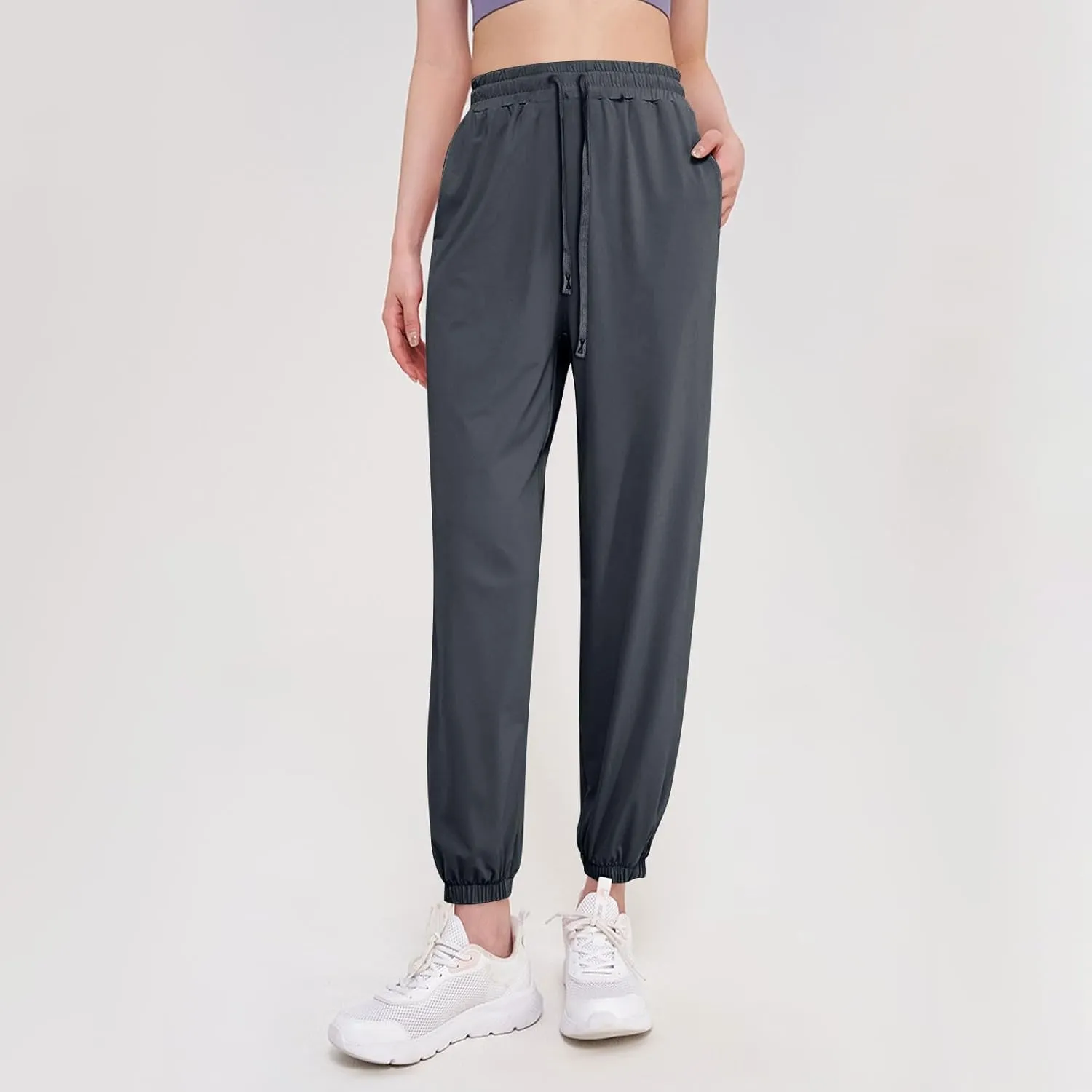 Cargo Pants Women Linen, Straight Leg Yoga Pants for Women High Waisted Trousers Palazzo Dressy Straight Leg