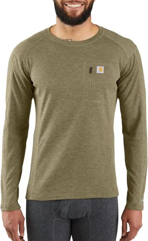 Carhartt Mens Base Force Midweight Thermal Base Layer Long Sleeve Pocket Shirt