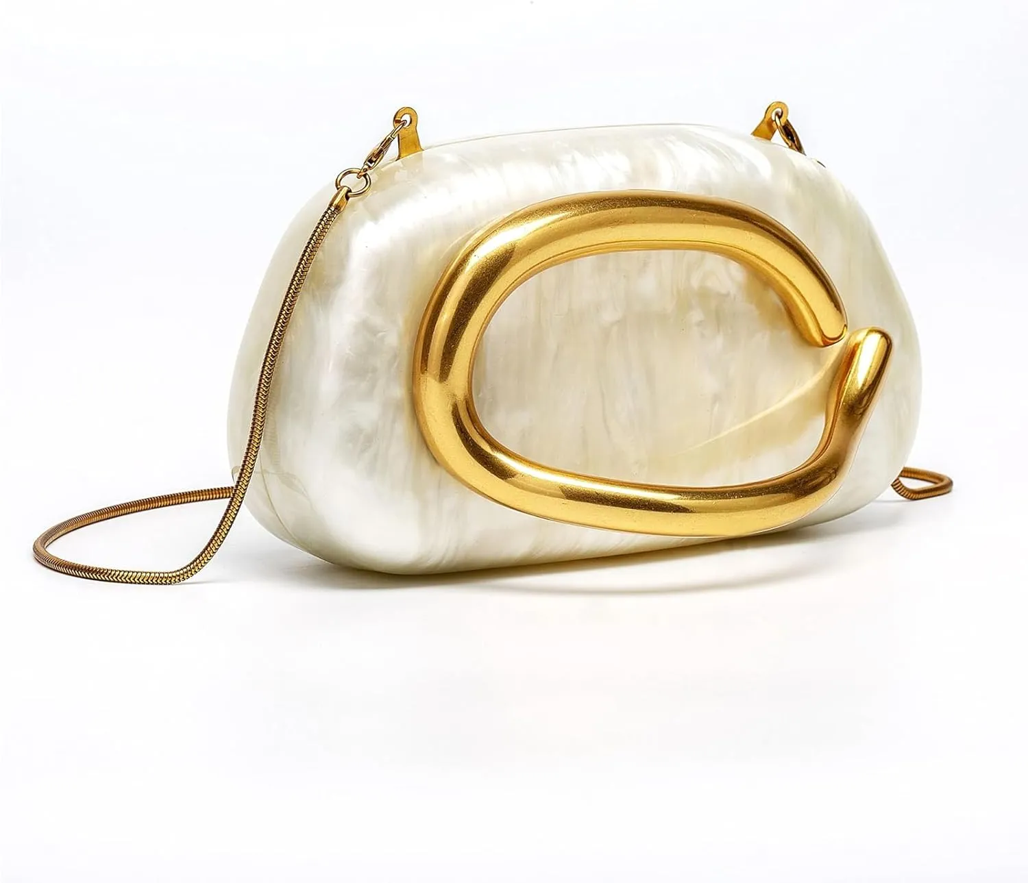 Clutch Purse Women Evening Bag Unique Trendy Purse for Women 2025 Vegan Leather Handbag Acrylic Clutch Box