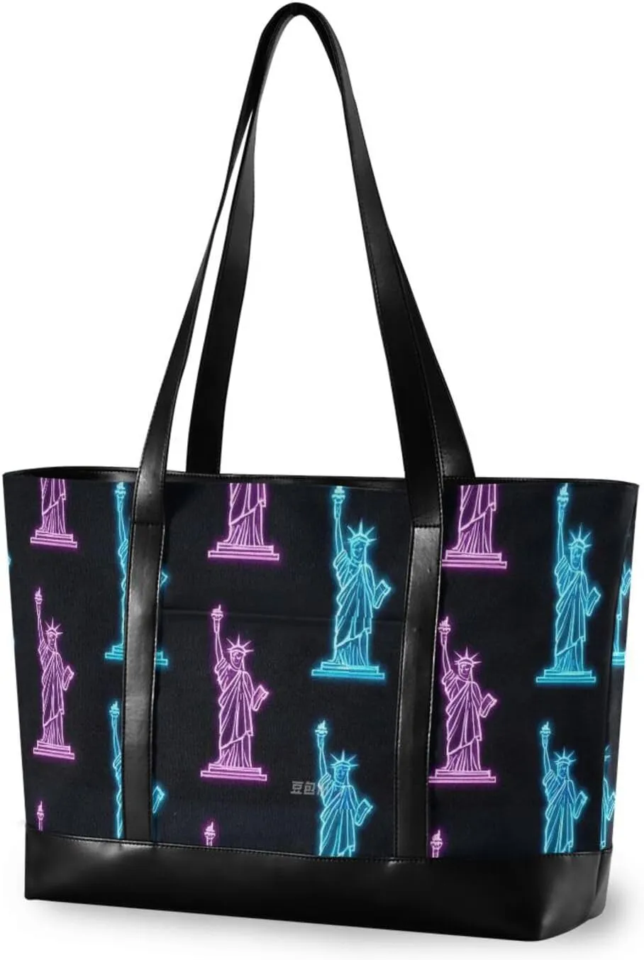 Colorful Neon Fluorescent Statue Of Liberty modern laptop bag 14 with zipper tote bag with zipper for school with flight estuche para laptop 14 pulgadas