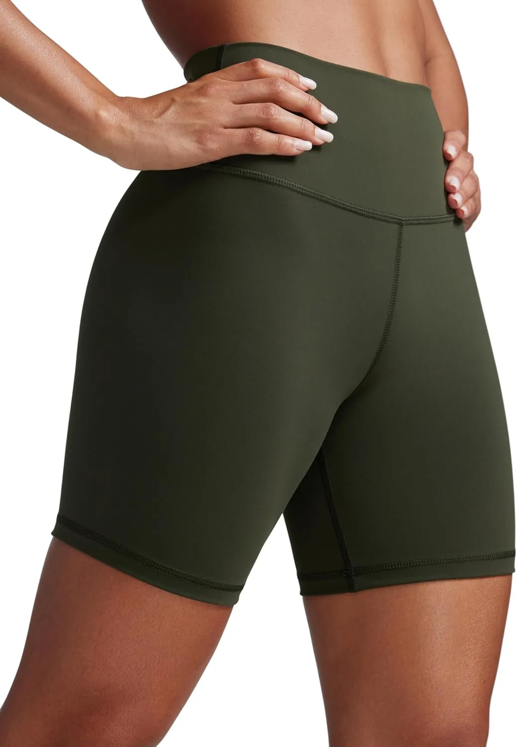 CRZ YOGA Women Butterbreeze Athletic Biker Shorts 6 Inches - High Waist Workout Gym Running Volleyball Yoga Spandex