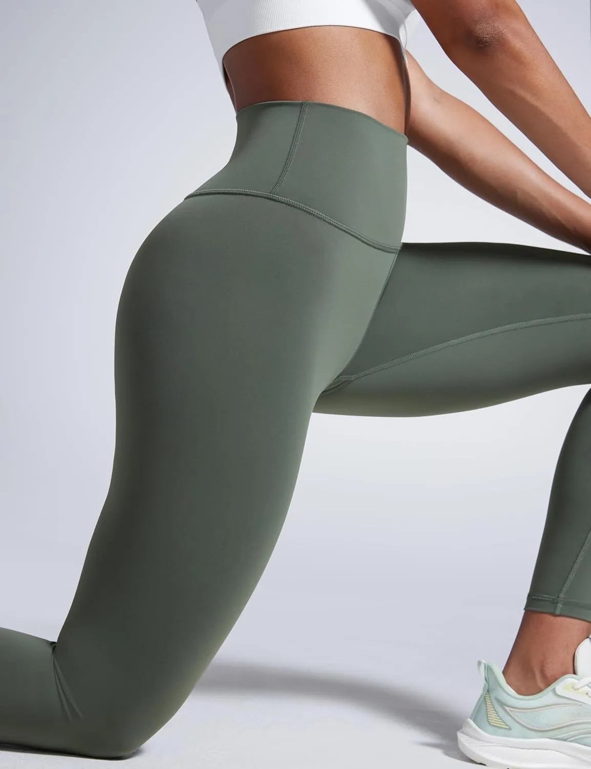 CRZ YOGA Women Butterbreeze Workout Leggings 25 Inches - High Waisted Tummy Control Athletic Gym Yoga Running Cycling Pants