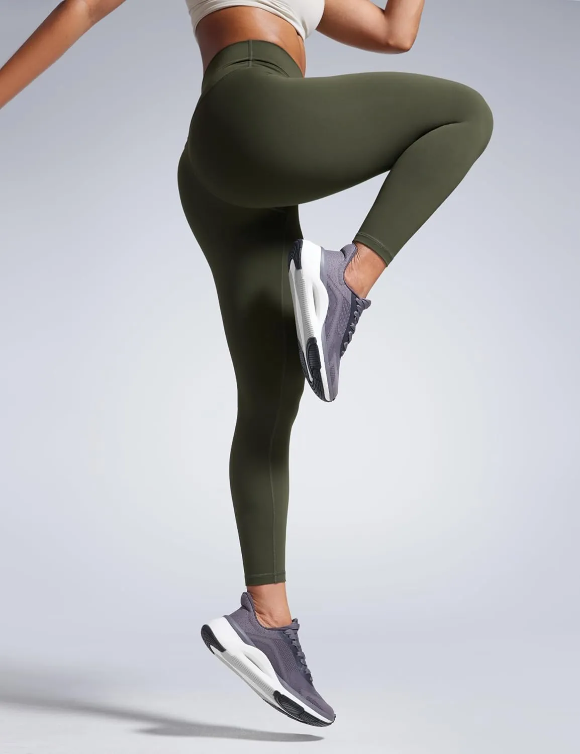 CRZ YOGA Women Butterbreeze Workout Leggings 25 Inches - High Waisted Tummy Control Athletic Gym Yoga Running Cycling Pants
