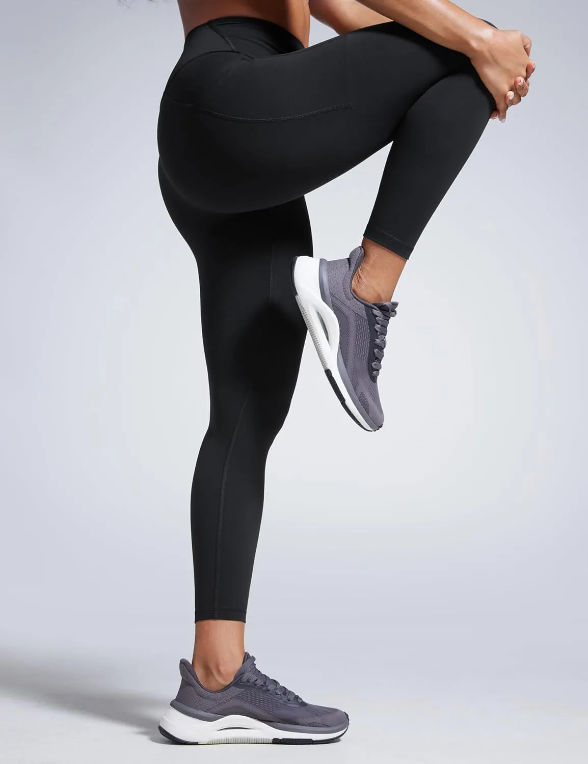 CRZ YOGA Women Butterbreeze Workout Leggings with Pockets 25'' - High Waist Tummy Control Athletic Gym Yoga Running Pants