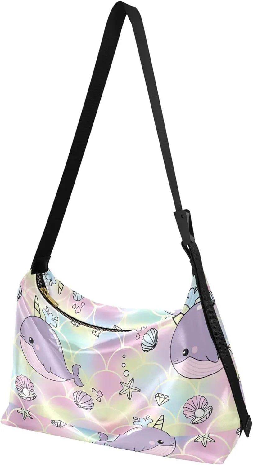Cute Sloths Yoga Mandala Women Leather Handbags Hobo Large Men Purses Unique Animal Print Designer Hobo Bags