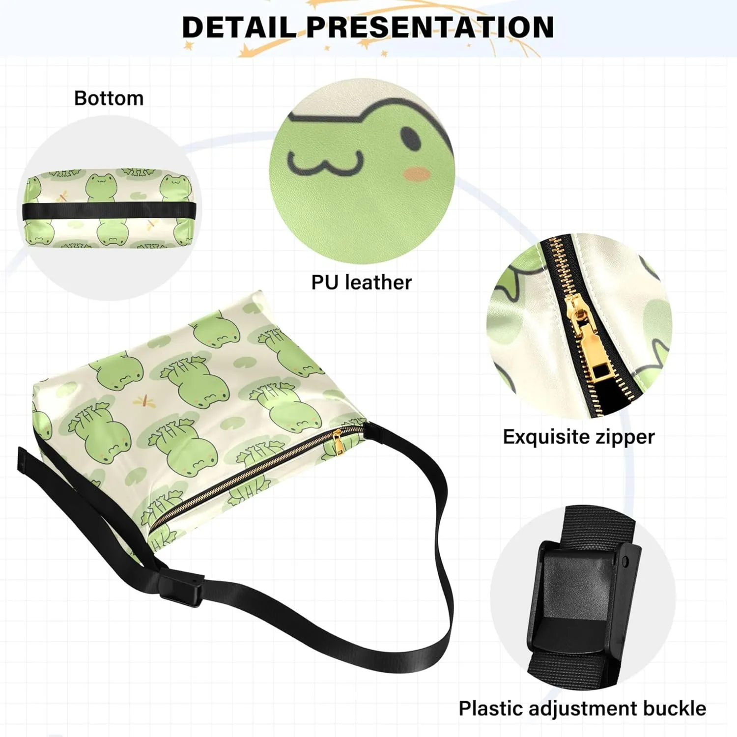 Cute Wild Animals Hobo Leather Purses for Women Large Crossbody Purse Unique Animal Print Designer Hobo Bags