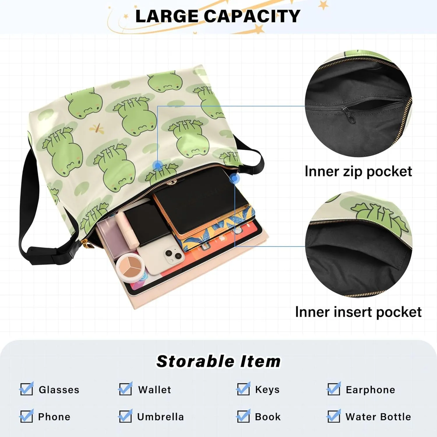 Cute Wild Animals Hobo Leather Purses for Women Large Crossbody Purse Unique Animal Print Designer Hobo Bags