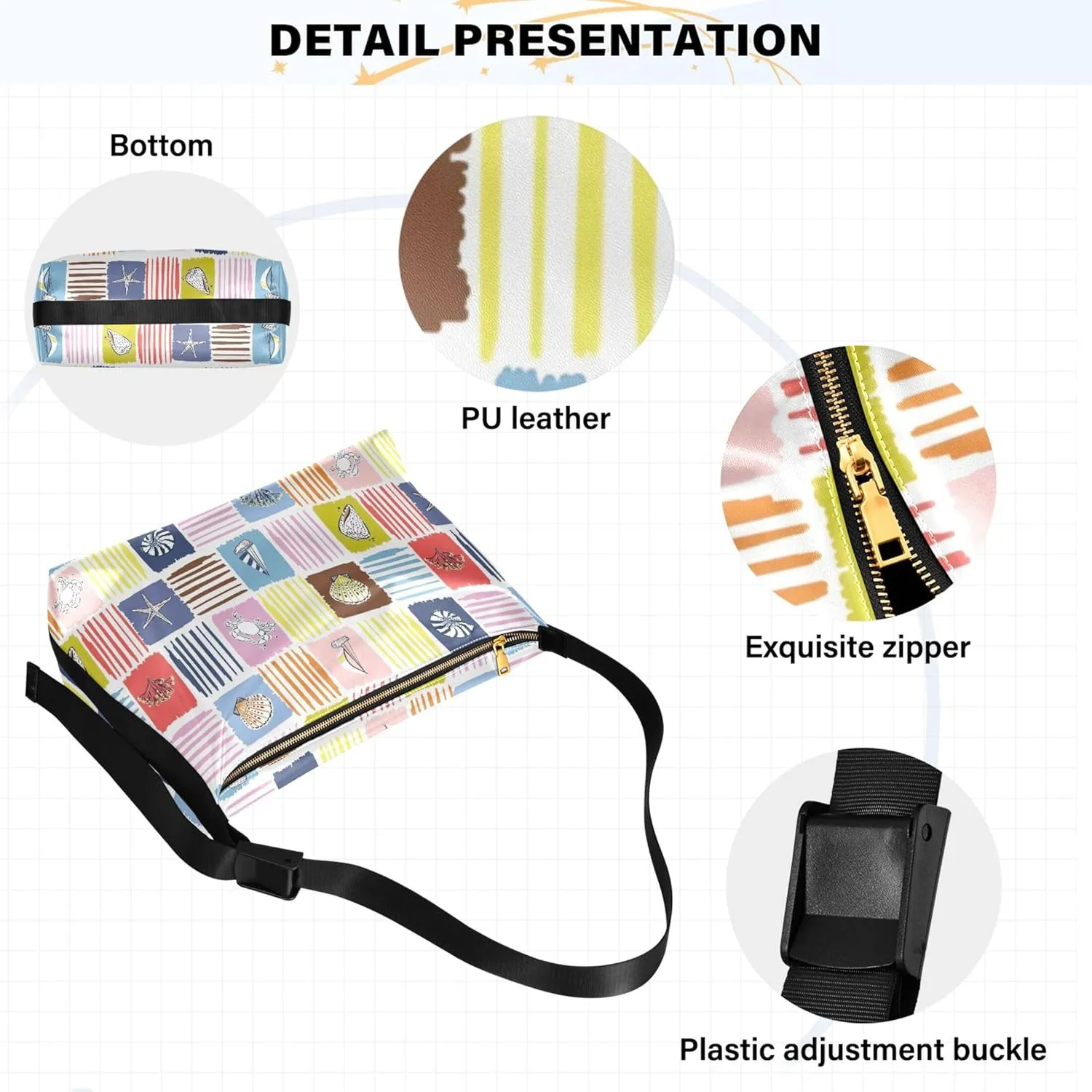 Cute Wild Animals Hobo Leather Purses for Women Large Crossbody Purse Unique Animal Print Designer Hobo Bags