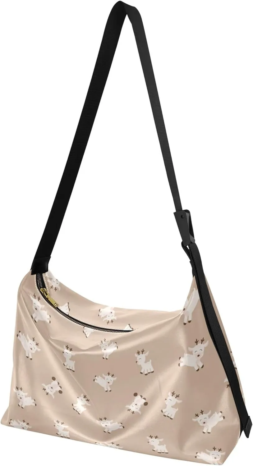 Cute Wild Animals Hobo Leather Purses for Women Large Crossbody Purse Unique Animal Print Designer Hobo Bags