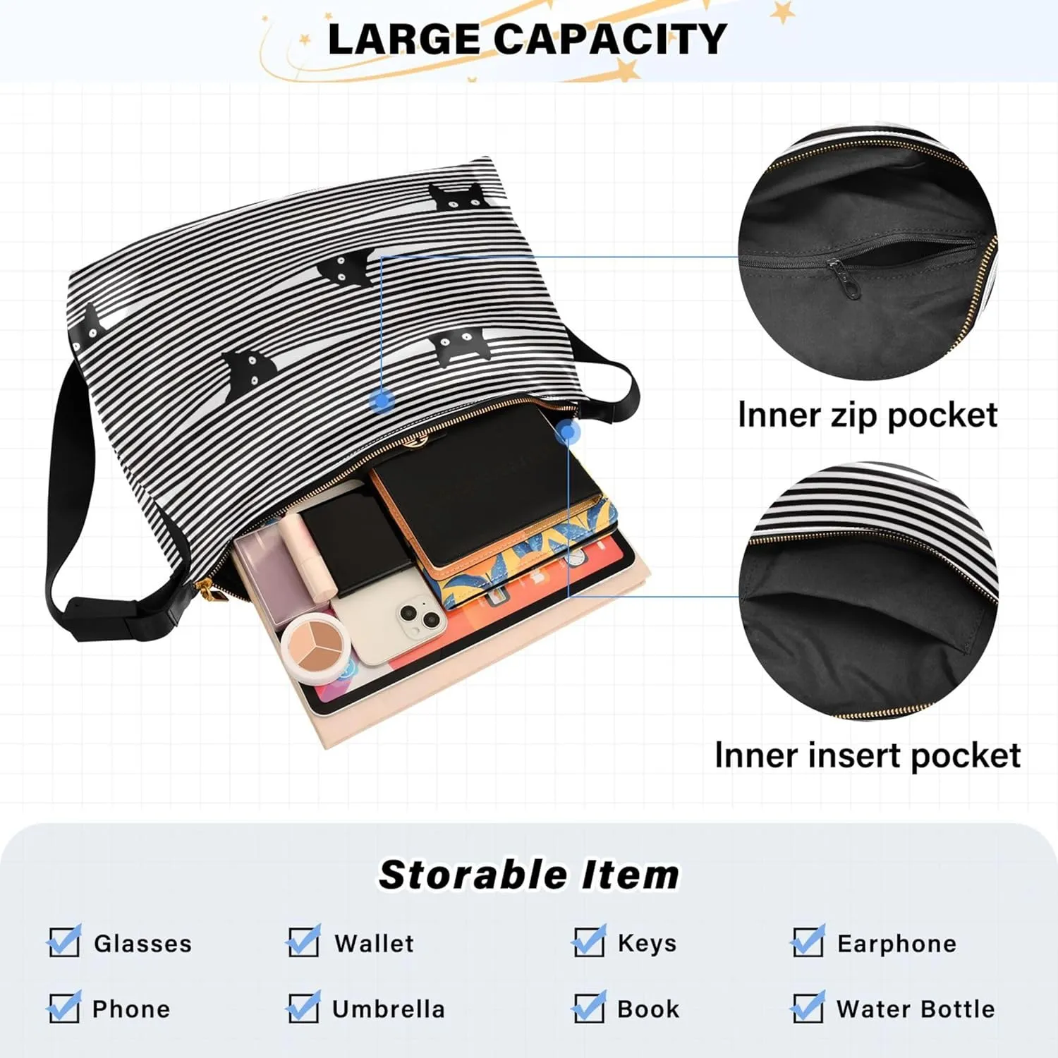 Cute Wild Animals Hobo Leather Purses for Women Large Crossbody Purse Unique Animal Print Designer Hobo Bags