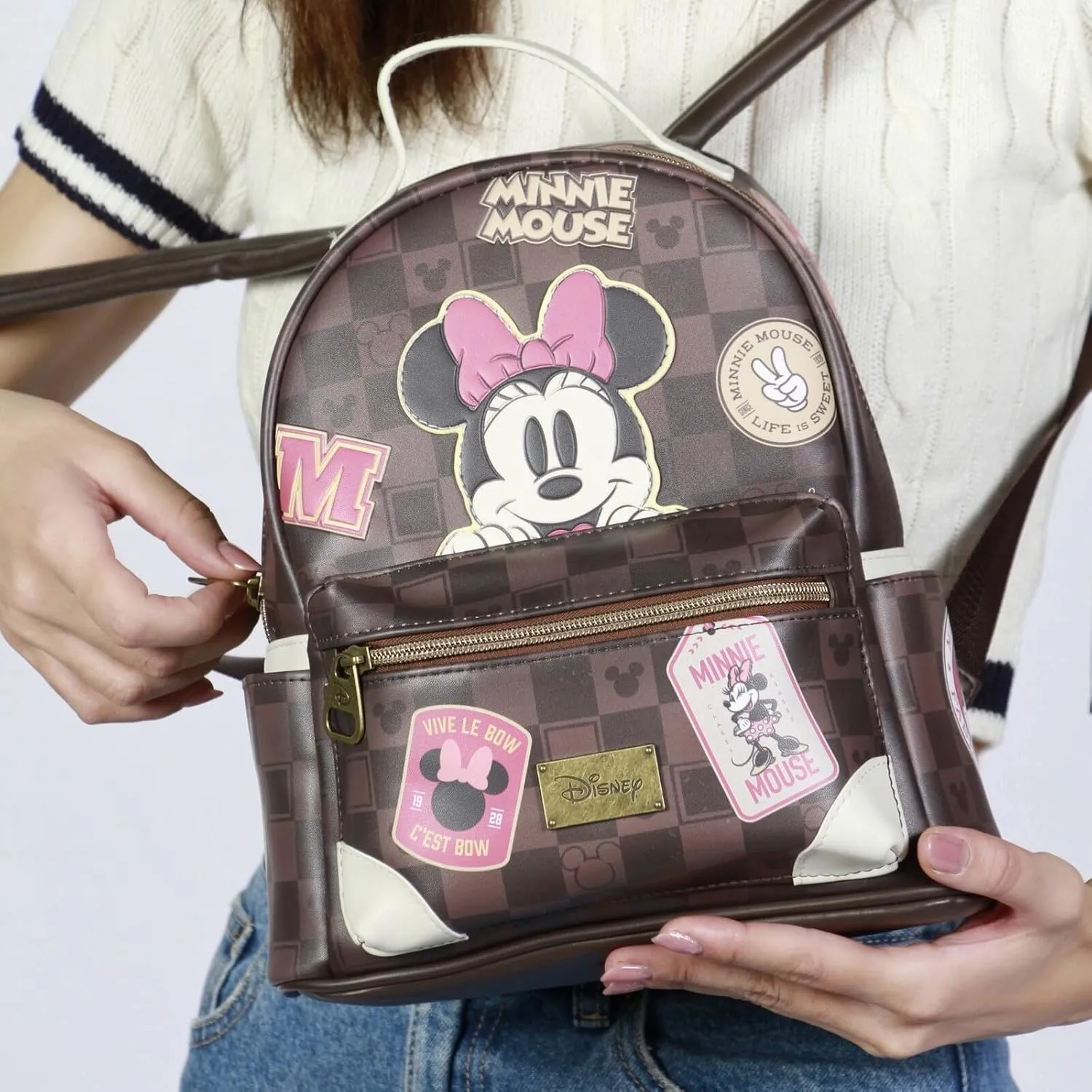 Disney Unisex Heady Backpack Heady Backpack (pack of 1), Brown Minnie Mouse, One Size, Heady Backpack