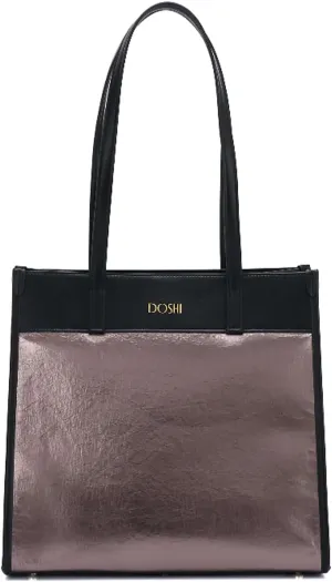 DOSHI - Portrait Tote 2 - Sustainable German Kraft Paper Vegan Leather Tote Bag for Women - Unique Vegan Tote Bag