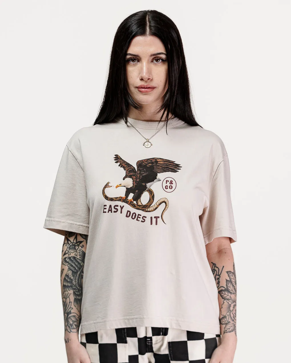 Easy Does It Boxy T-Shirt- Bone
