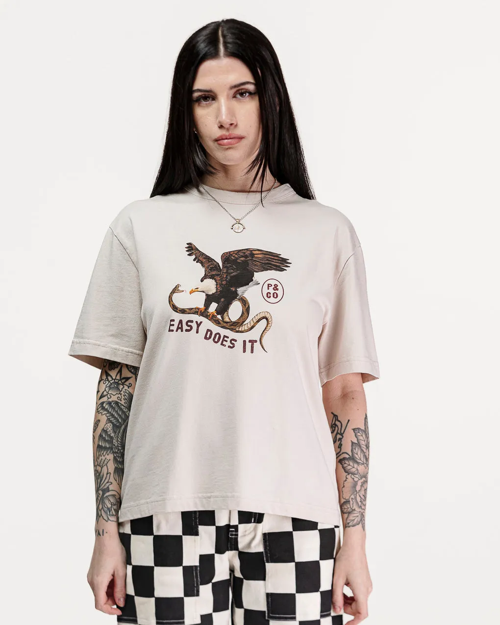 Easy Does It Boxy T-Shirt- Bone