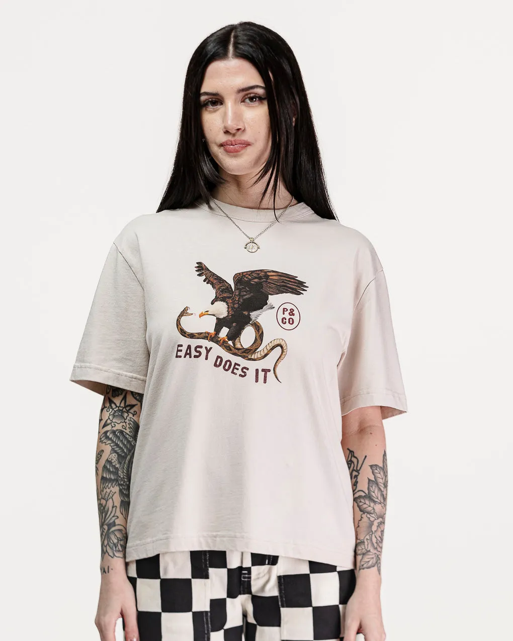 Easy Does It Boxy T-Shirt- Bone