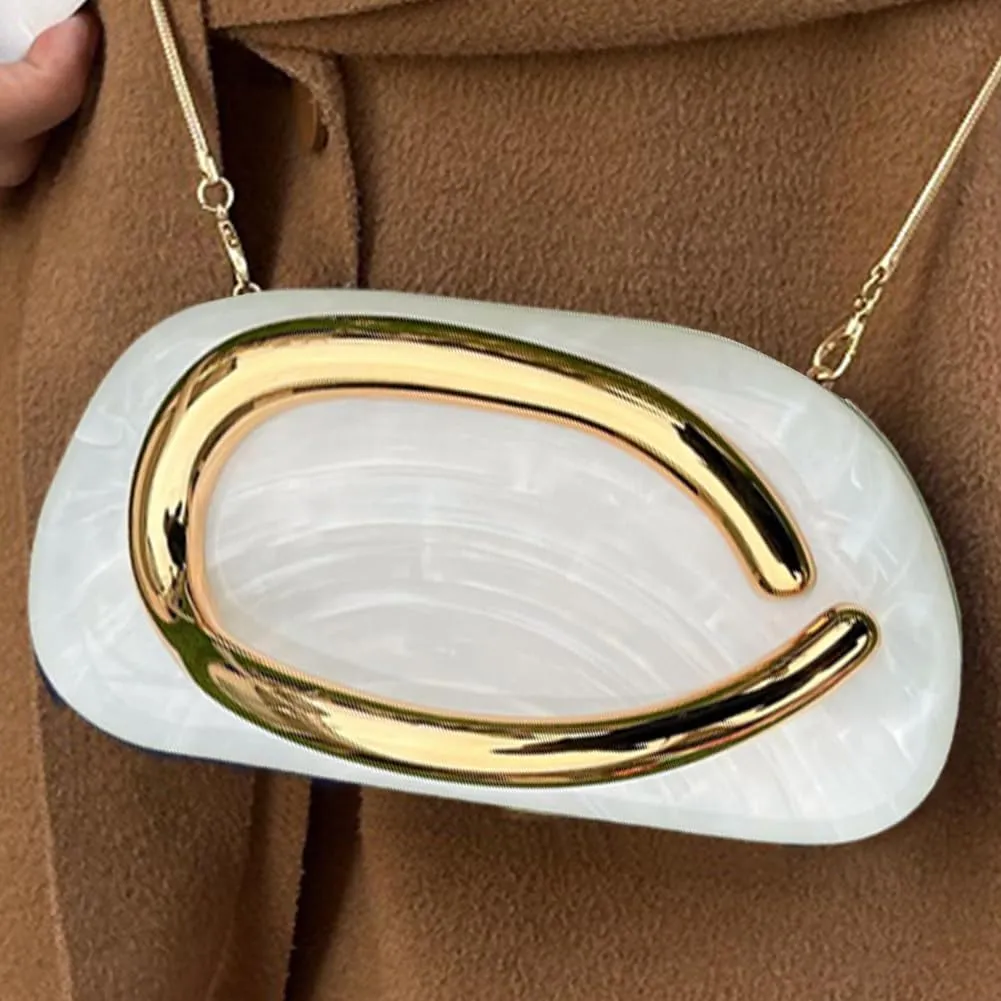Evening Clutch Purses for Women Formal Unique Crossbody Purse Gold Closure Box Clutch Handbag Small Y2K Shoulder Bag