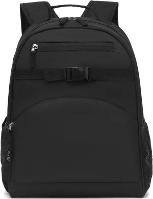 FlowFly Kids Backpack for Toddler Boys Girls, Simple Lightweight Bookbag for Daycare Kindergarten Elementary School Travel, Small Modern Bag (Large, Black)