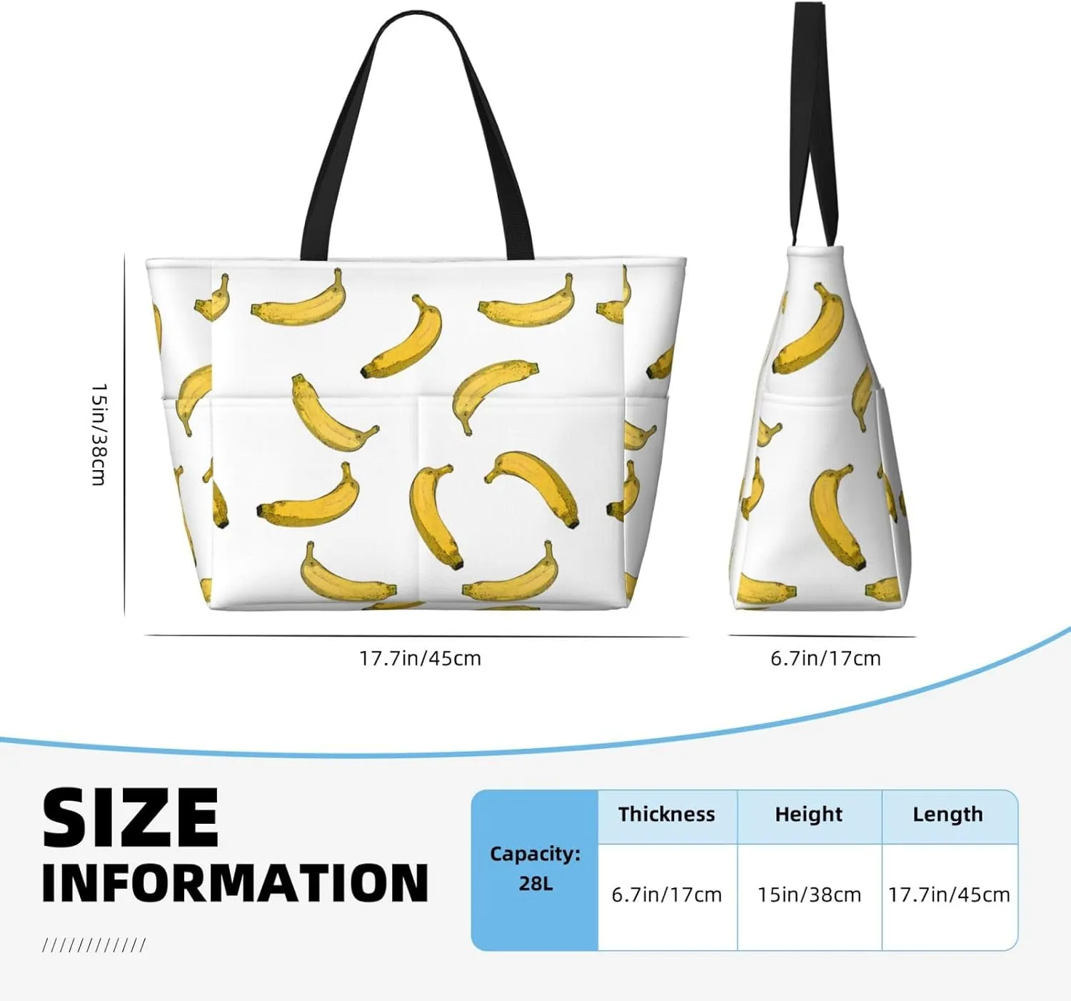 Fun Modern Vegetable Beach Bag Women Tote Bag Pool Bag With Zipper For Gym Grocery Travel With Wet Pocket