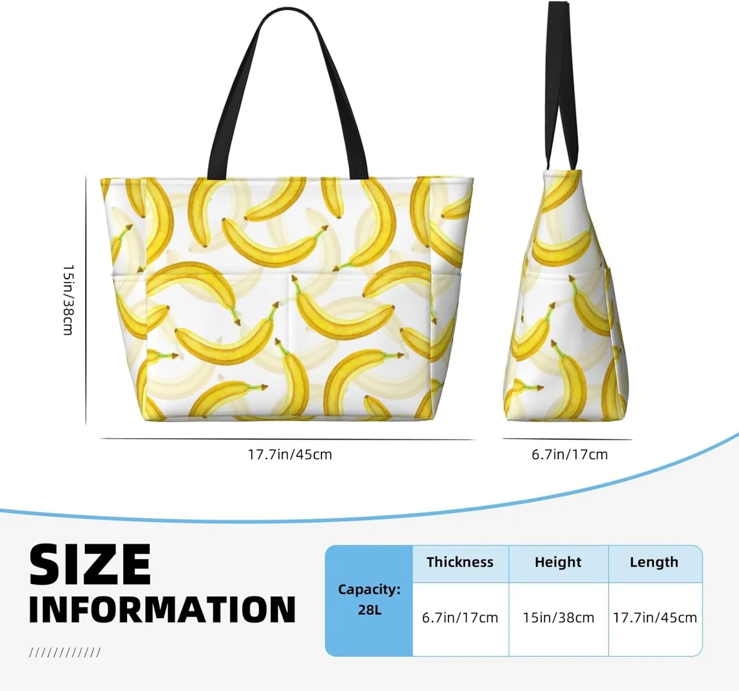 Fun Modern Vegetable Beach Bag Women Tote Bag Pool Bag With Zipper For Gym Grocery Travel With Wet Pocket