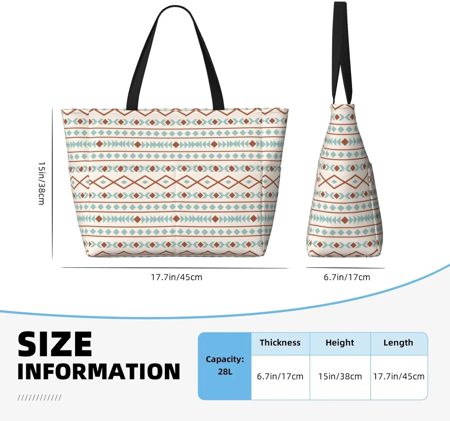 Fun Modern Vegetable Beach Bag Women Tote Bag Pool Bag With Zipper For Gym Grocery Travel With Wet Pocket