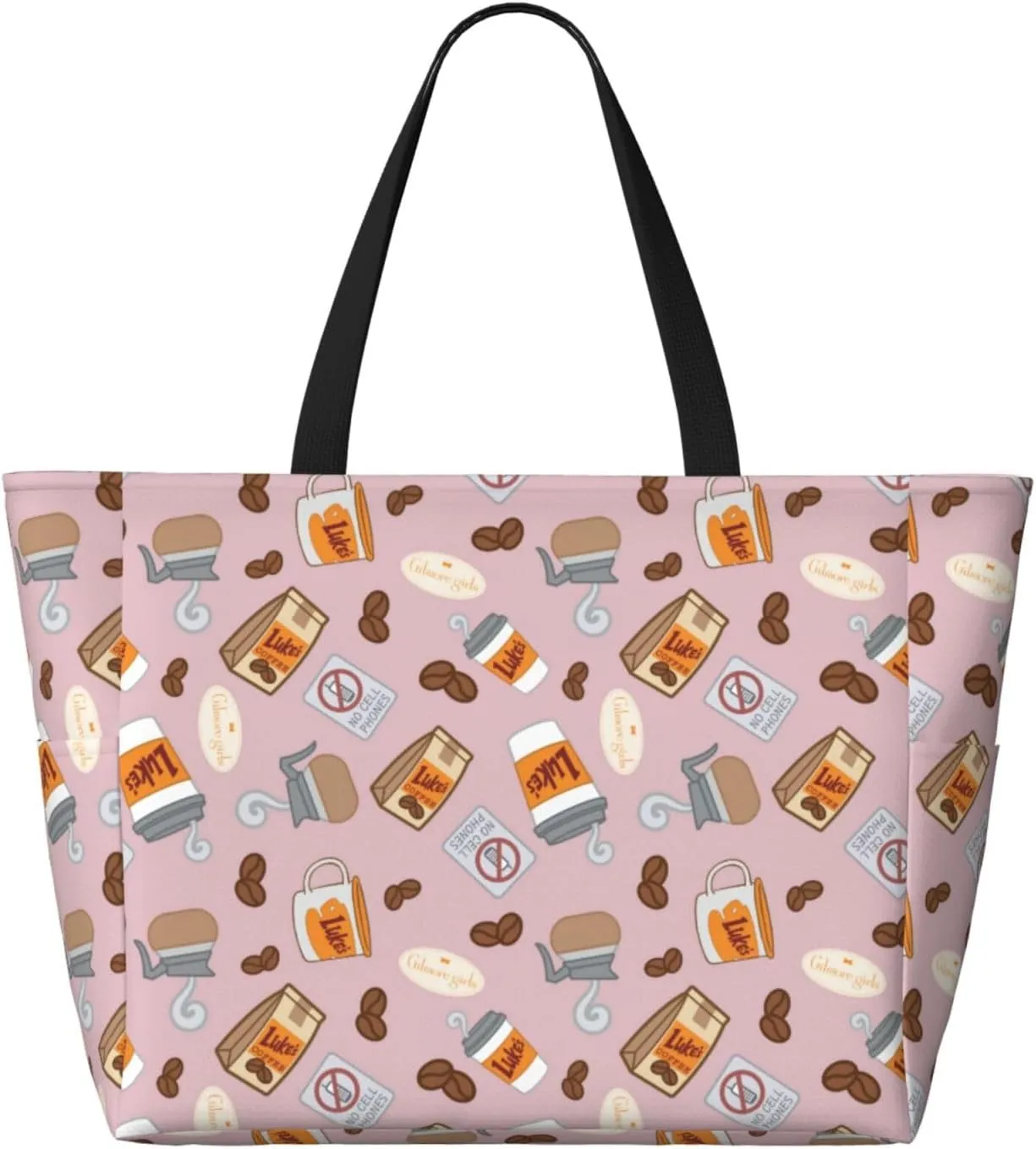 Fun Modern Vegetable Beach Bag Women Tote Bag Pool Bag With Zipper For Gym Grocery Travel With Wet Pocket