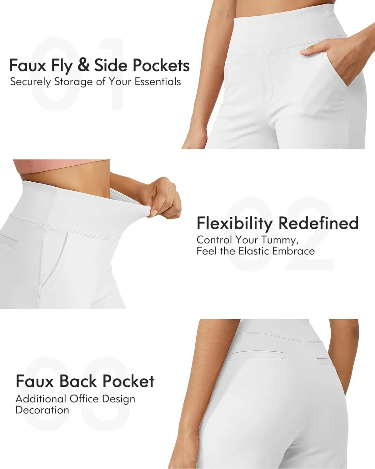 G4Free Capri Pants for Women Wide Leg Yoga Dress Cropped Pants Capri Leggings with Pockets for Casual Summer