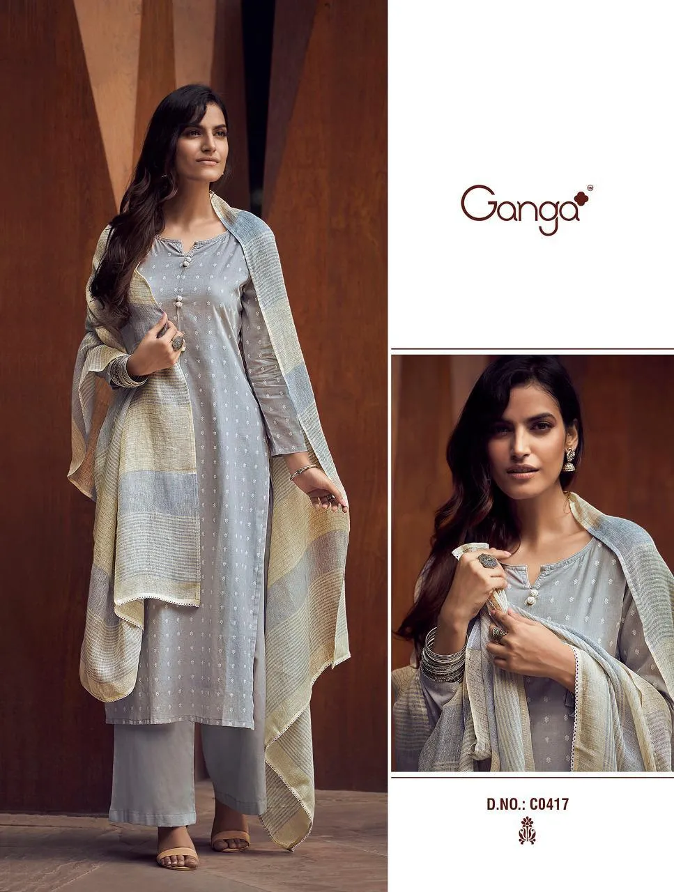 Ganga Suits Yana Cotton Jacquard Work Casual Collection Suits