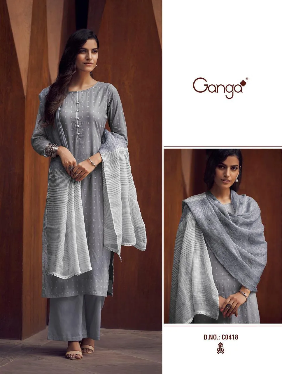 Ganga Suits Yana Cotton Jacquard Work Casual Collection Suits