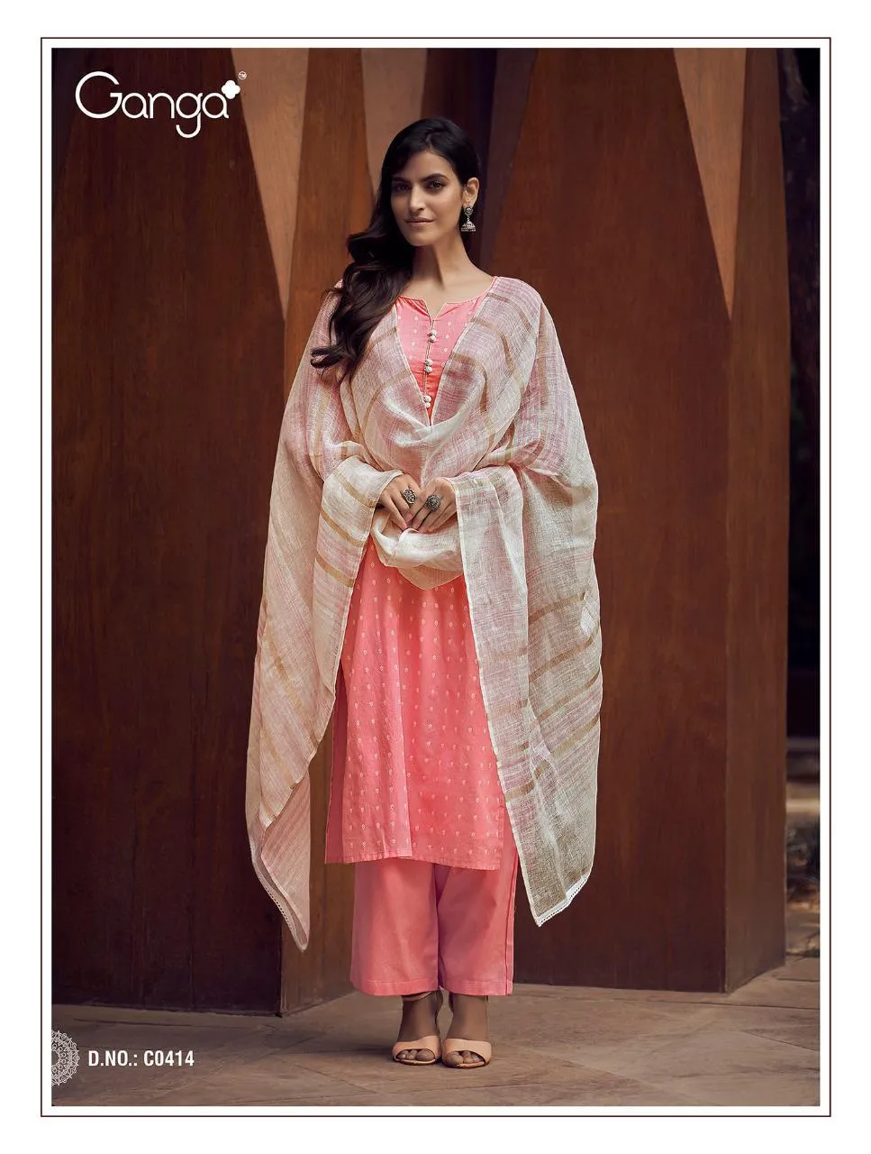 Ganga Suits Yana Cotton Jacquard Work Casual Collection Suits