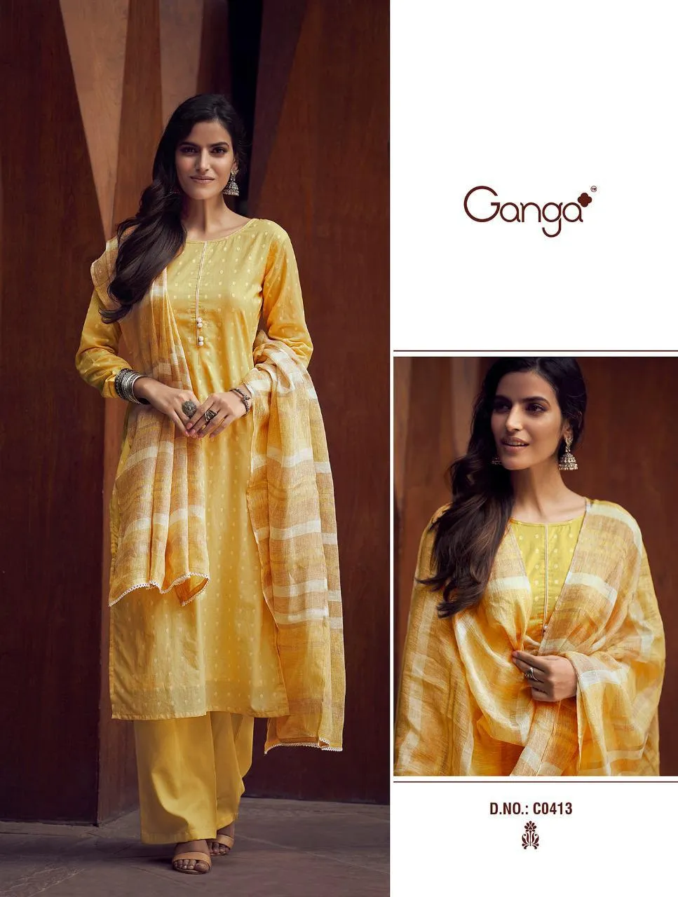 Ganga Suits Yana Cotton Jacquard Work Casual Collection Suits
