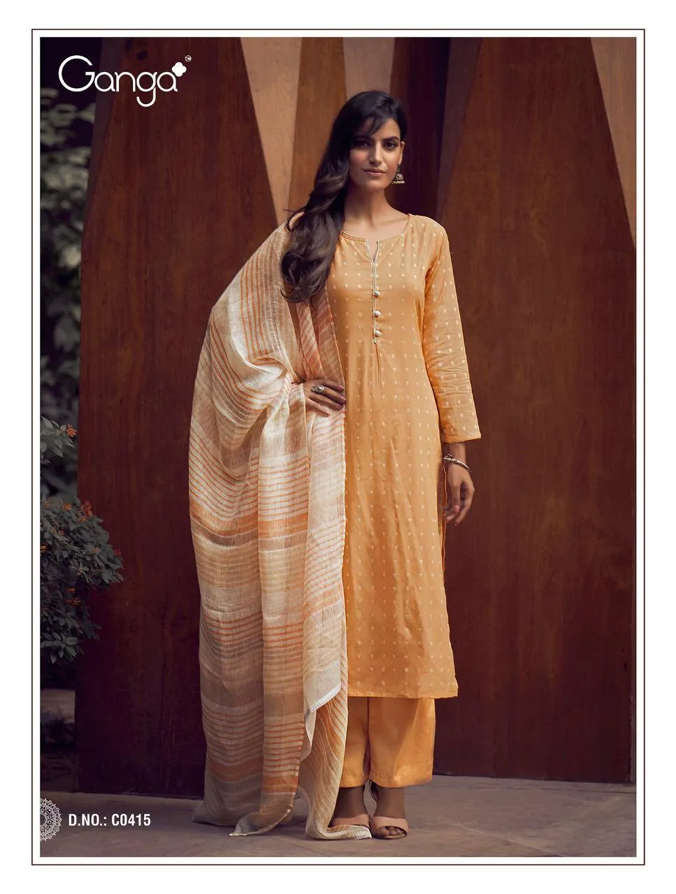 Ganga Suits Yana Cotton Jacquard Work Casual Collection Suits