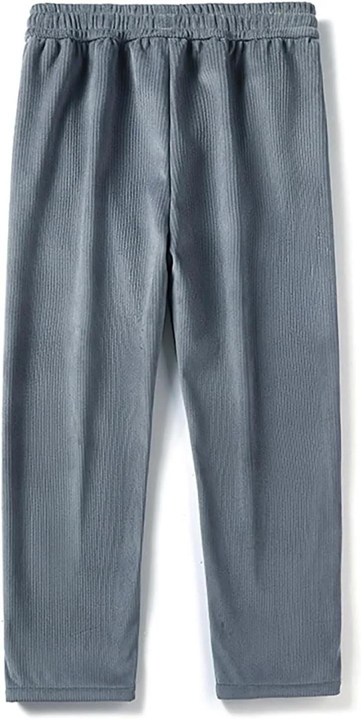 GIERIDUC Mens Fleece Joggers Workout Gym Running Pants Athletic Warm Sweatpants Active Winter Thicken Track Pants with Pocket