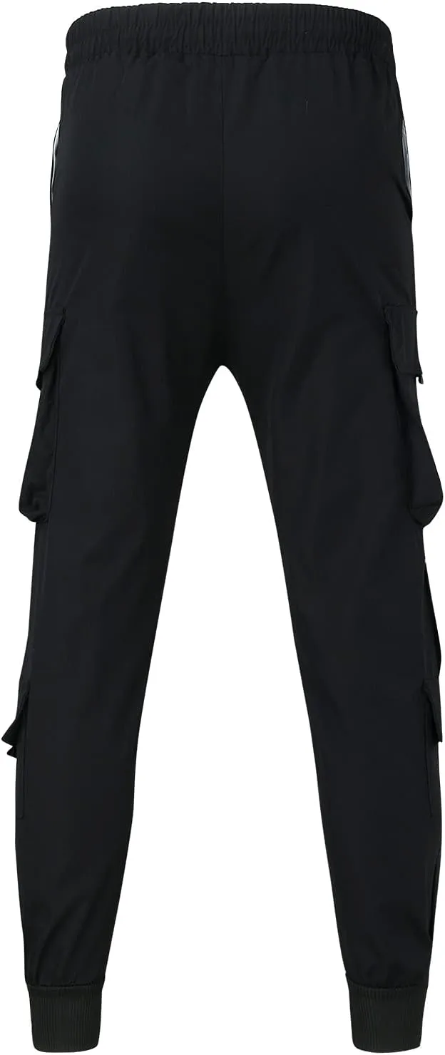 GIERIDUC Mens Hiking Cargo Pants Casual Workout Joggers Lightweight Gym Sweatpants Elastic Waist Athletic Pants with Pockets