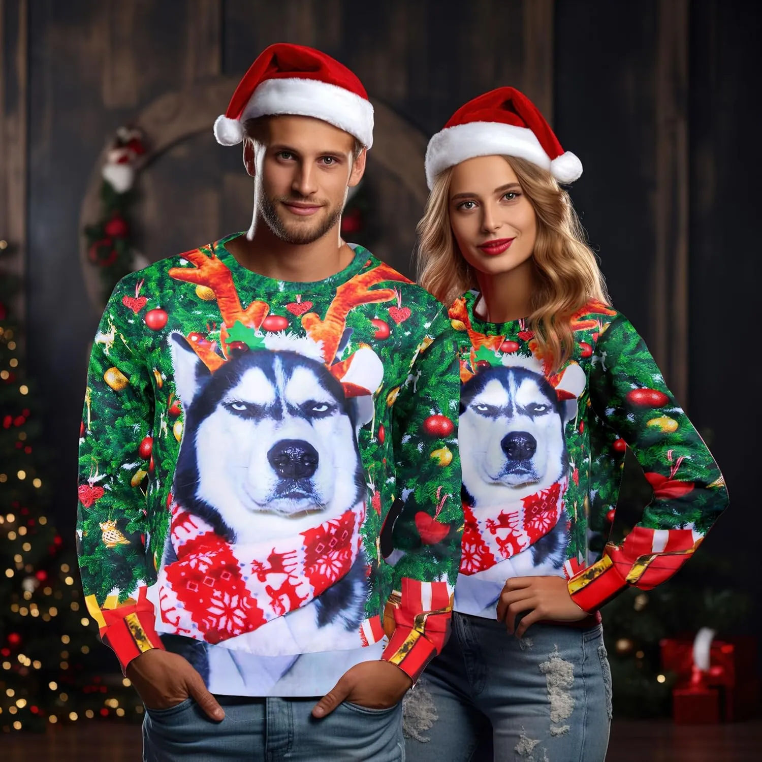 Goodstoworld Mens/Womens Ugliest Christmas Sweatshirt 3D Unique Hilarious Graphic Pullover Shirt S-4XL