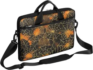 Halloween Autumn Modern Style Laptop Shoulder Bag Tablet Computer Notebook Sleeve Messenger Bags Carrying Case with Strap Briefcase Tote for 14 15 in Laptops
