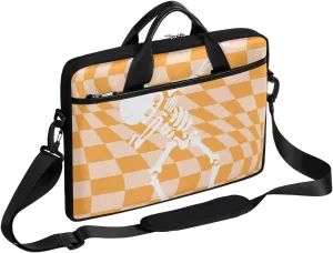 Halloween Skeleton Modern Laptop Shoulder Bag Tablet Computer Notebook Sleeve Messenger Bags Carrying Case with Strap Briefcase Tote for 14 15 in Laptops