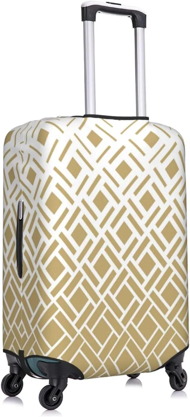 Highly Elastic Spandex Suitcase Cover Luggage Cover Protector X-Large Fits 29 to 32 Inch Modern Textures Diamond Shapes Prints