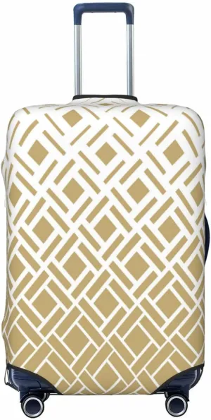 Highly Elastic Spandex Suitcase Cover Luggage Cover Protector X-Large Fits 29 to 32 Inch Modern Textures Diamond Shapes Prints