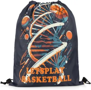 Homewish Watercolor Basketball Drawstring Bag Watercolor Basketball Tie Dye Lines Draw String Backpack for Adults Men Women Modern Sports Style Gym Sports Sackpack String Bag 13"x16"