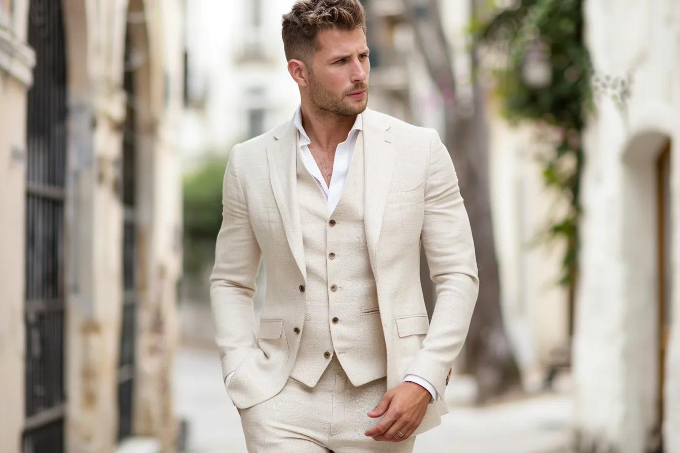 Hugo modern look White Men Suits Slim Fit Blazer Classic suits