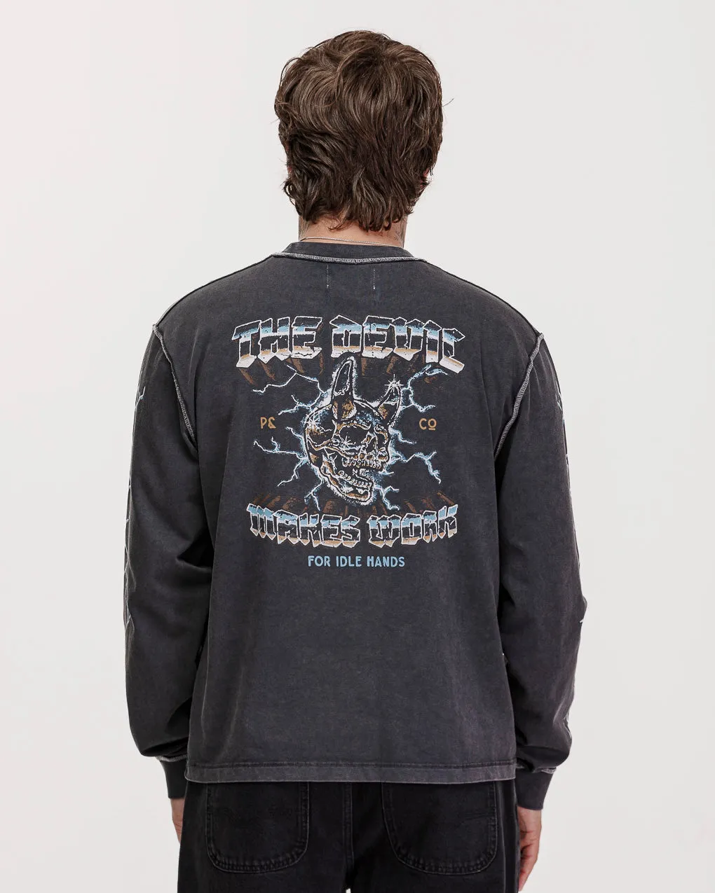 Idle Hands Boxy Longsleeve - Acid Wash