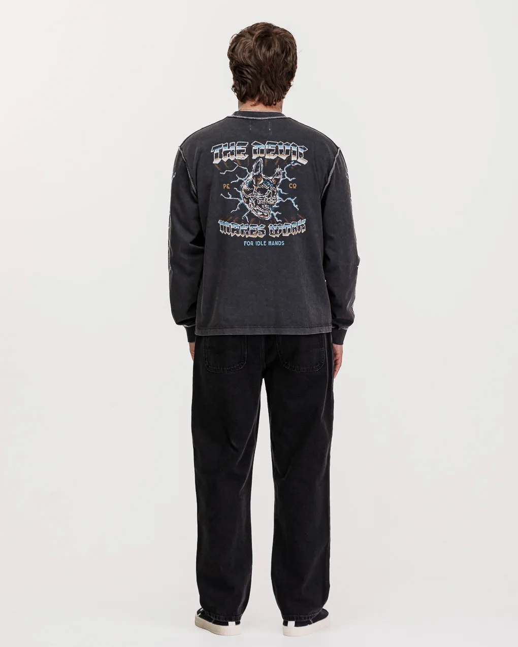 Idle Hands Boxy Longsleeve - Acid Wash
